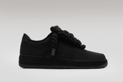 Black Matte AF1 - Rope Laces